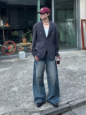 「アイテム（テーラードジャケット）」を使った、中村瑞輝(みずきち)さん（メンズ・176cm）の秋コーディネート