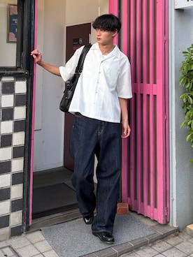 「LANDNESS（ランドネス）のアイテム」を使った、中村瑞輝(みずきち)さん（メンズ・176cm）の夏コーディネート