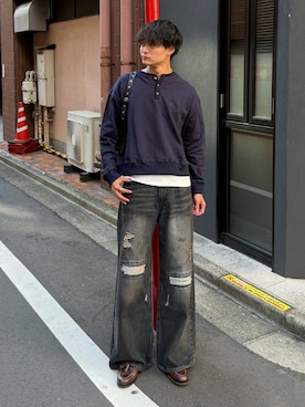 「CLEL（クレイル）のアイテム」を使った、中村瑞輝(みずきち)さん（メンズ・176cm）の春コーディネート