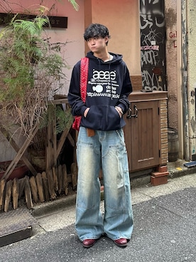 「アイテム（キーケース/キーアクセサリー）」を使った、中村瑞輝(みずきち)さん（メンズ・176cm・20代）の秋コーディネート