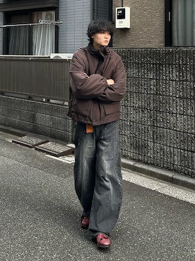 「IL BISONTE（イルビゾンテ）のアイテム」を使った、中村瑞輝(みずきち)さん（メンズ・176cm）の冬コーディネート