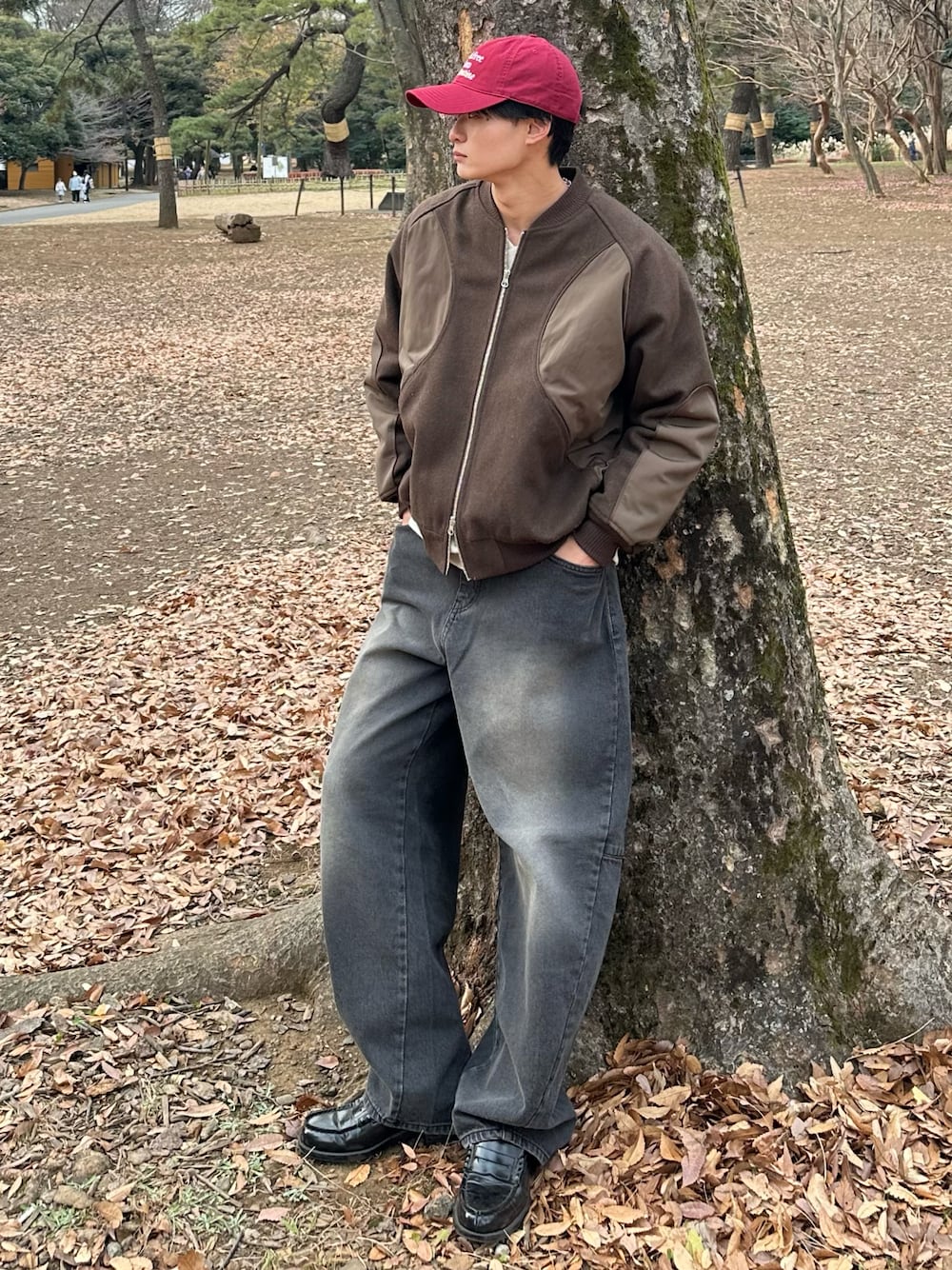 soerte ウールブレンド異素材切替ブルゾン　ブラウン soerte（ソエルテ）の「WOOL BLEND SWITCHING BLOUSON/ウール