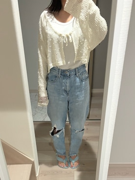 「LAKOLE（ラコレ）のアイテム（シューズ）」を使った、ａさん（レディース・155cm）の春コーディネート