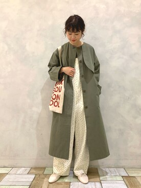 「POU DOU DOU（プードゥドゥ）のアイテム（ジャケット/アウター）」を使った、kondoさん（レディース・156cm）の秋コーディネート