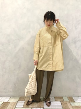 「アイテム（バッグ、ホワイト系）」を使った、kondoさん（レディース・156cm）の夏コーディネート