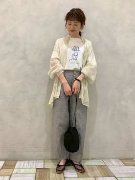 「POU DOU DOU（プードゥドゥ）のアイテム」を使った、kondoさん（レディース・156cm）の春コーディネート