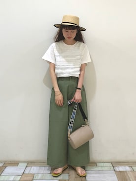 「ワークパンツ」｜kondoさん（レディース・156cm）の夏コーディネート