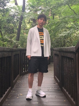 「ISSEY MIYAKE（イッセイミヤケ）のアイテム（ジャケット/アウター）」を使った、ramuperryさん（メンズ・170cm）の夏コーディネート