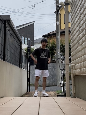 「Onitsuka Tiger（オニツカタイガー）のアイテム（サンダル）」を使った、ramuperryさん（メンズ・170cm）の夏コーディネート