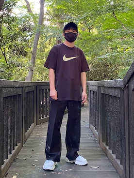 「Onitsuka Tiger（オニツカタイガー）のアイテム（サンダル）」を使った、ramuperryさん（メンズ・170cm）の夏コーディネート