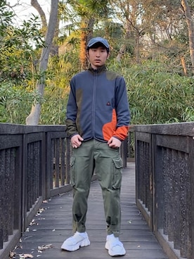 「Onitsuka Tiger（オニツカタイガー）のアイテム（サンダル）」を使った、ramuperryさん（メンズ・170cm）の春コーディネート
