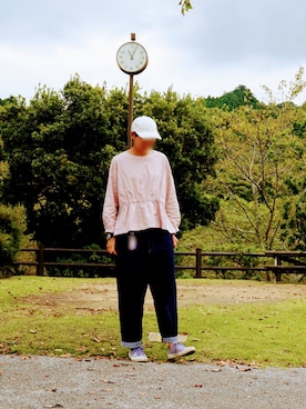 「キャップ女子」｜hiro55さん（レディース・175cm）の秋コーディネート
