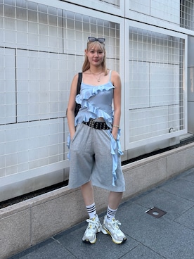 「アイテム（キャミソール）」を使った、すみなさん（レディース・171cm）の夏コーディネート
