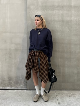 「アイテム（ハンドバッグ）」を使った、suminaさん（レディース・171cm・20代）の秋コーディネート