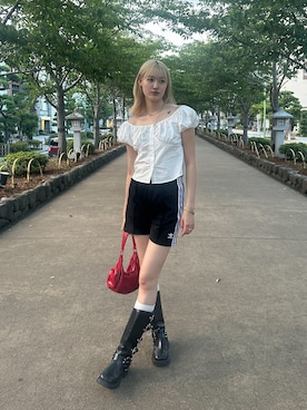「アイテム（シャツ/ブラウス）」を使った、すみなさん（レディース・171cm・20代）の夏コーディネート