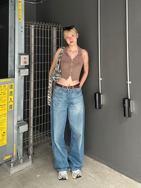 「アイテム（ボストンバッグ）」を使った、すみなさん（レディース・171cm・20代）の夏コーディネート