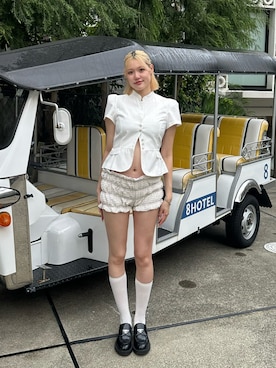 「PRADA（プラダ）のアイテム」を使った、suminaさん（レディース・171cm）の秋コーディネート