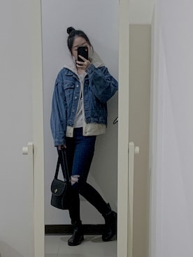 「アイテム（レインシューズ）」を使った、jennyhuohさん（レディース・161cm・20代）の秋コーディネート