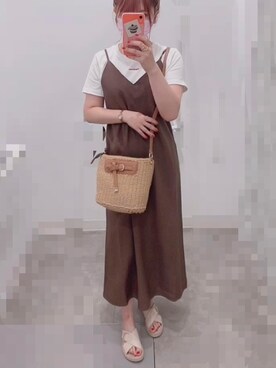 「Sac sens（サックセンス）のアイテム」を使った、まいさん（レディース・155cm）の夏コーディネート