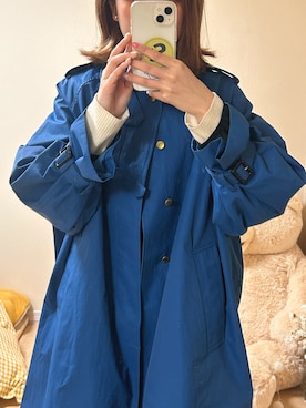 「コラボ」｜「アイテム（トレンチコート）」を使った、ユウカさん（レディース・155cm）の春コーディネート