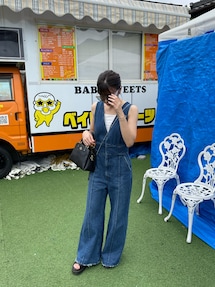 MOUSSY（マウジー）の「BUSTIER DENIM オールインワン（つなぎ