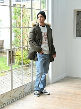「Dickies（ディッキーズ）のアイテム（ジャケット/アウター）」を使った、マックハウスZOZOスタイリスト メンズさん（メンズ・178cm）の冬コーディネート