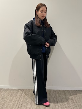 「adidas（アディダス）のアイテム（スウェットパンツ）」を使った、MAさん（レディース・162cm）の秋コーディネート