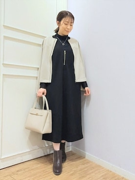 「DRESKIP（ドレスキップ）のアイテム」を使った、miomioさん（レディース・157cm）の冬コーディネート