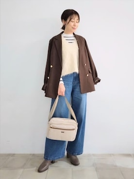 「SHOO・LA・RUE（シューラルー）のアイテム（ブーツ）」を使った、miomioさん（レディース・157cm）の秋コーディネート