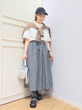 「チェック」｜miomioさん（レディース・157cm）の春コーディネート