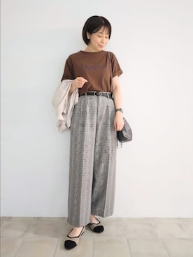 「アイテム（ブルゾン）」を使った、miomioさん（レディース・157cm）の秋コーディネート
