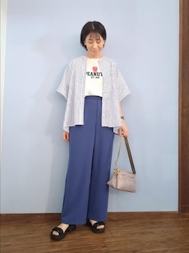 「DRESKIP（ドレスキップ）のアイテム」を使った、miomioさん（レディース・157cm）の夏コーディネート