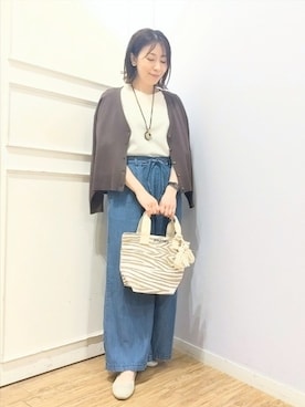 「SHOO・LA・RUE（シューラルー）のアイテム」を使った、miomioさん（レディース・157cm）の春コーディネート