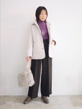 「アイテム（その他アウター）」を使った、miomioさん（レディース・157cm）の冬コーディネート