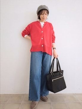 「モカシン」｜miomioさん（レディース・157cm）の秋コーディネート