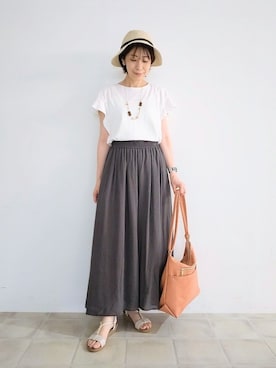 「アイテム（アクセサリー）」を使った、miomioさん（レディース・157cm）の夏コーディネート