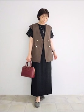 「アイテム（パンプス）」を使った、miomioさん（レディース・157cm）の秋コーディネート