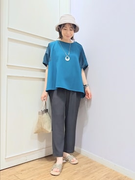 「150cm台コーデ」｜miomioさん（レディース・157cm）の夏コーディネート