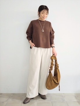 「SHOO・LA・RUE（シューラルー）のアイテム」を使った、miomioさん（レディース・157cm）の秋コーディネート