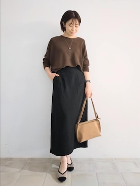 「ナロースカート」｜miomioさん（レディース・157cm）の秋コーディネート