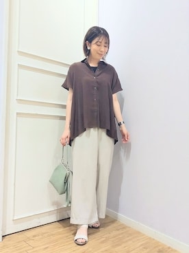 「SHOO・LA・RUE（シューラルー）のアイテム（サンダル）」を使った、miomioさん（レディース・157cm）の夏コーディネート