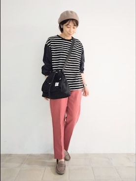 「アイテム（その他シューズ）」を使った、miomioさん（レディース・157cm）の秋コーディネート