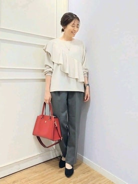 「通勤着」｜miomioさん（レディース・157cm）の冬コーディネート