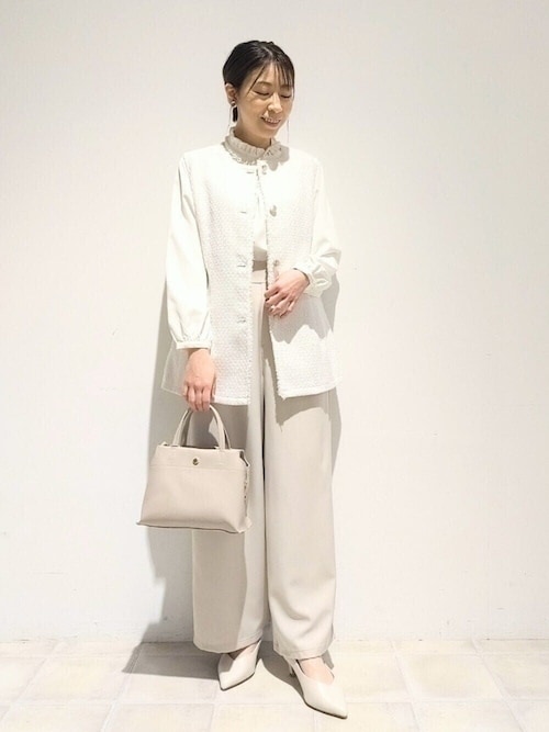 セール】【S-3L/洗える/セレモニー】さらり軽やか スタンドカラー