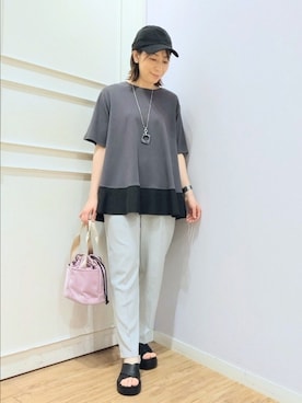 「Lee（リー）のアイテム（バッグ）」を使った、miomioさん（レディース・157cm）の春コーディネート