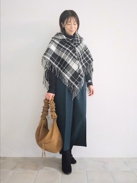 「アイテム（アクセサリー）」を使った、miomioさん（レディース・157cm）の秋コーディネート