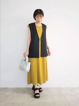 「ジレ」｜miomioさん（レディース・157cm）の夏コーディネート