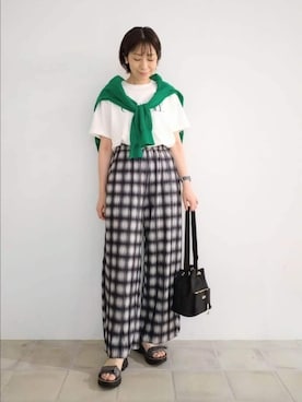 「Lee（リー）のアイテム」を使った、miomioさん（レディース・157cm）の夏コーディネート