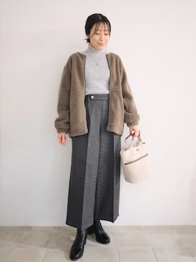 「アイテム（アクセサリー）」を使った、miomioさん（レディース・157cm）の秋コーディネート