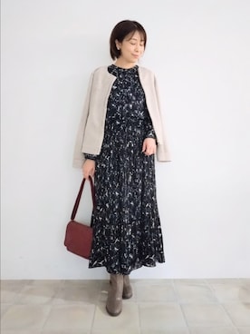 「アイテム（ブルゾン）」を使った、miomioさん（レディース・157cm）の秋コーディネート